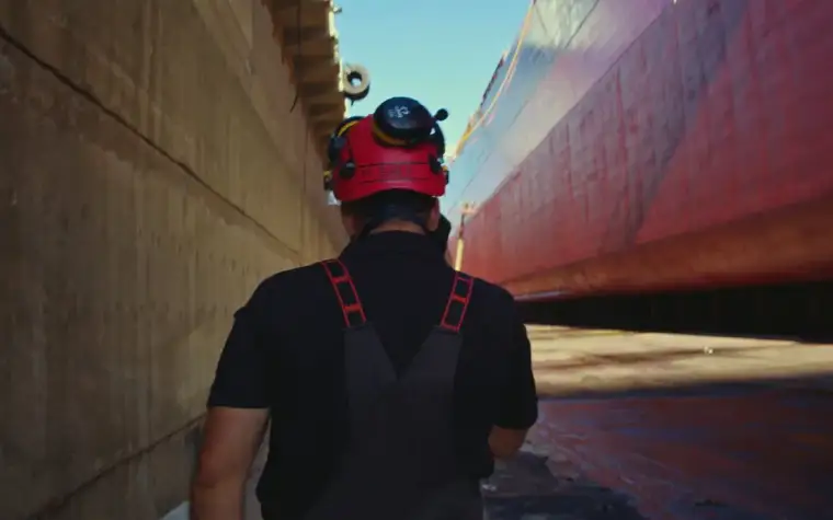 Inspección naval con dron